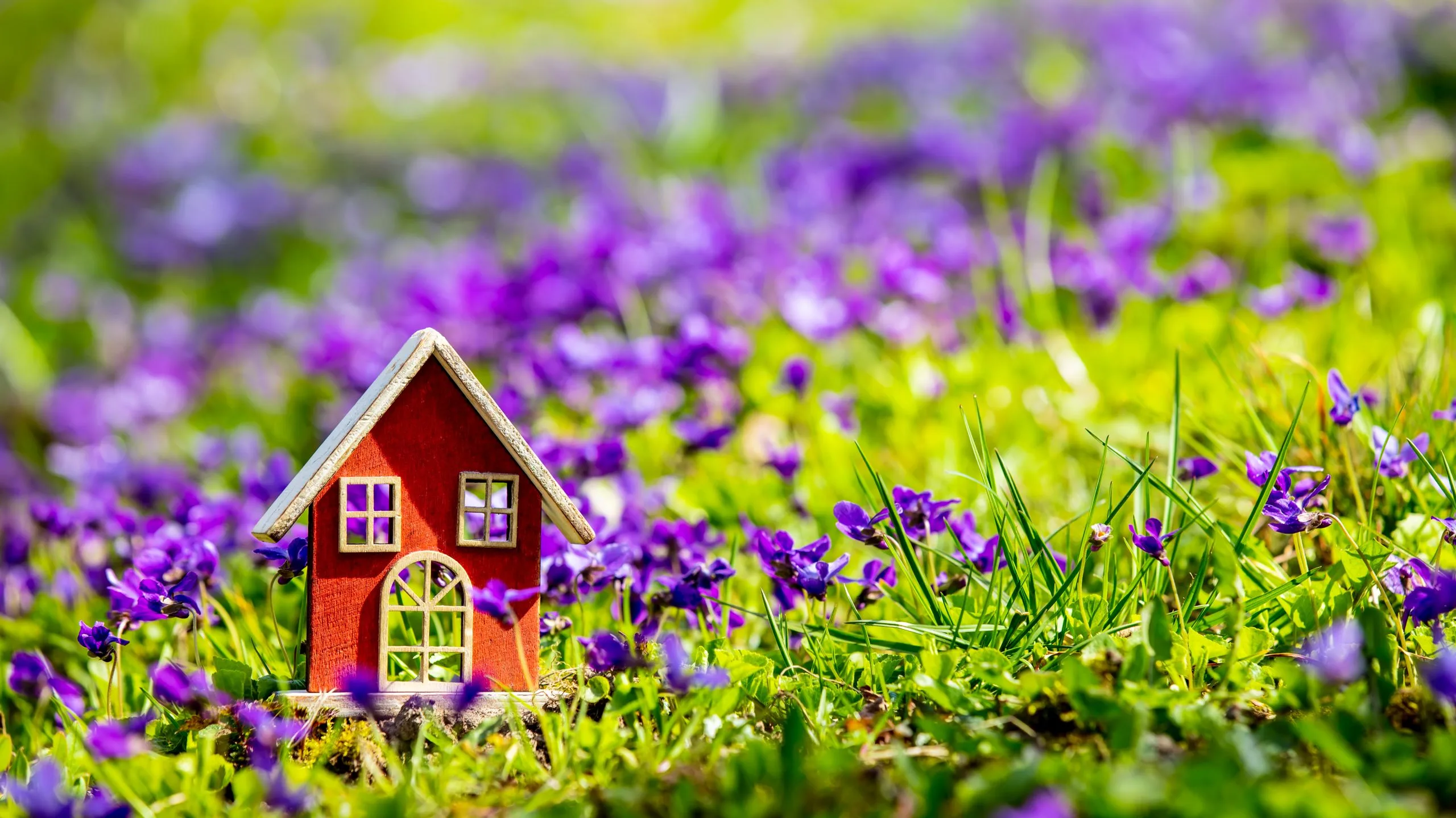 Abstract Representation of a Home Exterior in Spring to Be Inspected